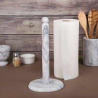 Creative Home白色天然大理石直立式捲筒擦拭紙架衛生紙架 餐廳 廚房 紙巾架