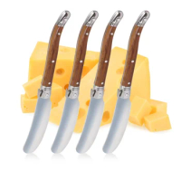 4/6/8/10Pcs Laguiole Butter Knives Wood Grain Plastic Handle Butter Spatula Jam Spreader Cake Slicer Cheese Spreader Knife