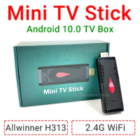2023 Mini TV Stick Allwinner H313 X96S400 Android 10.0 Smart TV Box 4K 2.4G WiFi Set Top Box Media Player H.265 HEVC X96 S400