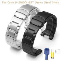 304 Stainless Steel Watch Strap for Casio G-Shock GST-S300G GST-S210B GST-S100G GST-W110 Series Bracelet with Tool Accessories