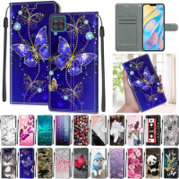 For Samsung A14 SM-A146B 5G Case Butterfly Painted A145 Case for Samsung Galaxy A14 A54 A546 Cover Card Slot Wallet Leather Etui