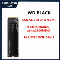FOR WD Western Digital SSD SN750 1T/2T/500G Black Disk M2 NVME Solid State Drive