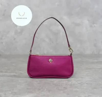 Kate Spade Kayla GHW Logo Leather Hobo Bag in Fuchsia