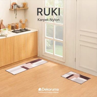 Dekoruma RUKI Keset Nylon Set of 2 / Keset Rumah Nilon / Keset Kamar Mandi Karet 2 Set - Multicolor