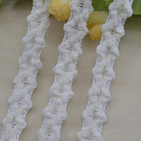 10Meters Beige Wool Embroidery Centipede Braided Lace Trim Ribbon Curve Lace Fabric DIY Sewing Clothes Accessories Wedding Craft