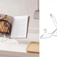 Portable Acrylic Recipe Display Stand book Display Tablet Stand Rack Open Book Stand Farmhouse Cook Book Stand for Cooking