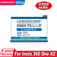 LOSONCOER Battery 2200mAh IS360X2B Battery For Insta 360 One X2 IS360X2B Battery