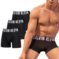 【Calvin Klein】歐洲專櫃 CK 3入組 INTENSE POWER 風暴引力帶 超細纖維 四角褲 運動內褲(NB3612)