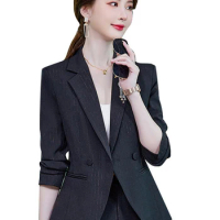 Plus Size Long Sleeve Women's Suit Set Button Solid Color Business Pants Blazer Office Career Wear women's suits tuxedo