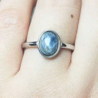 1ring 925 sterling silver natural pietersite adjustable ring for women ring for gift stone size approx7*9mm