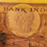 koleksi uang badak 25 rupiah 1957 watermark diponegoro
