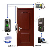 Fingerprint Door Access Control System Kit Fingerprint with ID Card Reader Electric Strike Lock+Power Supply