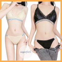 SFL 1 SET PAKAIAN DALAM BROKAT KATUN BRA DAN CD KOLOR BH CELANA DALAM SATU SET SEPASANG SERASI UNTUK