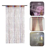 String Door Curtain Fly Insect Screen Doorway Divider Window Tassel Braided Polyester Curtain Drape