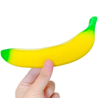 Jumbo Kawaii Banana Squishy Simulation Fruit PU Soft Slow Rising Squeeze Toys Phone Straps Scented Stress Relief Kid Toy Gift