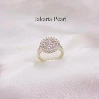 Cincin Wanita Titanium Emas Putih Bunga Matahari Anti Karat Simple Elegan Cantik Fashion Perempuan A