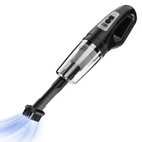 Car Vacuum Cleaners High Power Air Duster Handheld Vehicle Vacuum With 4 Attachments Portable Strong Suction Rechargeable Vacuum