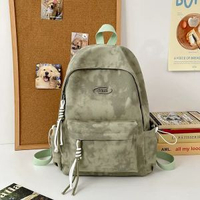 全城熱賣 - 背包女新款初中學生高中生大學生雙肩包女生通勤韓系書包綠色-不帶掛件