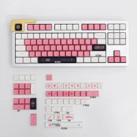 XDA Keycaps EVA 8 Mechanical Keyboard Pink White PBT Dye Sub 138 Keys 61 64 68 74 78 84 87 96 980 100 GK61 Anne Pro 2
