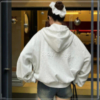 Áo khoác hoodie zip BOXY MON STUDIO có nút bấm, dập nổi, in nổi  UNISEX NAM NỮY-z