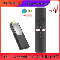 X96 U8 TV Stick 4K Android TV Box HDR H313 Android 10.0 BT 5.0 smart TV 2.4G 5G 4K HD smart IP TV BOX Set up Box