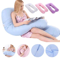 125x65cm Pregnant Pillow Case U Type Lumbar Pillowcase Multi Function Side Protect Cushion Cover for Pregnancy Women