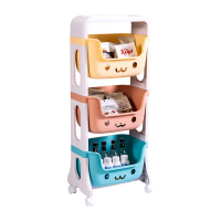 [New Popularity] G9 Stor Children's Toy Storage Rack, 3 Layers, Bedroom Storage Rack Trolley, Baby S