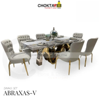 ชุดโต๊ะอาหาร 8ที่นั่ง 200cm. (Diamond Luxury Series) รุ่น SET-TTB-LUX-DM ESTELLE-V [TB Collection]