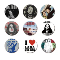 58mm Lana Del Rey Pin Brooch For Clothes Hat Lana Del Rey Brooch Badge for Backpack Accessories Deco