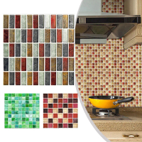 Nhãn dán tường 10×10 cm cho phòng tắm, tường phòng ngủ và nhà bếp, họa tiết mosaic chống dầu