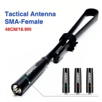 ABBREE AR-152C Colorful SMA-Female 48CM Dual Band 144/430MHz CS Tactical Antenna For Baofeng UV-82 UV-5R Walkie Talkie