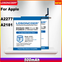 LOSONCOER Top Brand 100% New 500mAh Watch Battery For Apple Series 5 / SE 40mm 44mm A2277 A2181