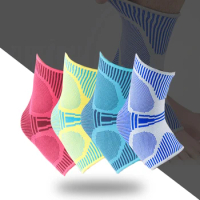 1 Pair Women Men Running Basketball Volleyball Ankle Support Silicone Non-slip Ankle Brace Compression Ankle Guards Custom Logo