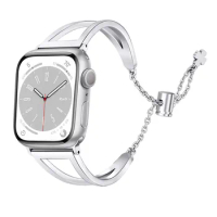 Strap For Apple Watch Series 8 7 SE 6 41mm 40mm 44mm 45mm Women Dressy Bracelet iWatch Series 5 4 3 42mm 38mm Smartwatch Band