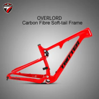 TWITTER OVERLORD Carbon Fiber Soft-tail Mountain Bike Frame 27.5/29 " XC DH MTB Bike Frames Bike Accessories