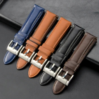High Quality Genuine Calf Leather Watch Band Straps Mens Bracelets Fit Fossil FS5061 FS5237 ME3052 3054 22/24mm Quick Release
