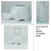 不溼下巴大象飲水器加菲貓大臉扁臉喝水碗防打翻加防溼陶瓷批發