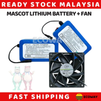 Mascot Custome 12v 10AH Lithium Battery Strong Cooling DC Fan Bateri Kipas Charger
