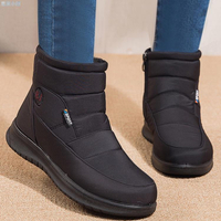冬季婦靴子女保暖踝靴, 用於靴子女鞋防水毛絨女冬季靴大碼 39-43 雪靴