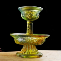 琉璃護法杯八吉祥供護法的藏式琉璃護法供杯供佛修禪擺件