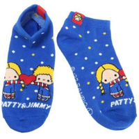 小禮堂 Patty &amp; Jimmy 成人棉質短襪 22-24cm (藍點點)