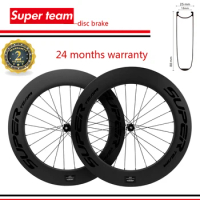 SUPERTEAM 88MM Disc Brake Carbon Wheelset 700C Clincher Carbon Wheels Cycling Wheels CX6/CX6 XDR