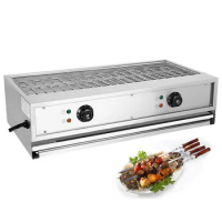 Electric BBQ Grill Oven Infrared Roaster Home Use Commercial Flat Table Top Smokeless Snack Kebab Grill Meat Grill Machine