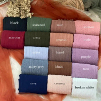 Pashmina Plisket Padi Zafron Hijab Pasmina Terbaru Zigzag Full Premium - maroon