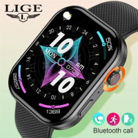 LIGE 2024 Smart Watch Custom Dial Bluetooth Call Men Watch Sports mode Temperature monitoring and health SmartWatch waterproof