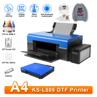 A4 DTF Printer L805 DTF Transfer Printer Bundle Directly to Film DTF T shirt Printing Machine for T shirt Clothes A4 DTF Printer