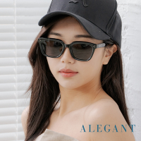 ALEGANT歐美復古TR90防曬偏光墨鏡│UV400窄框太陽眼鏡│露營用品