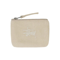 STUSSY Quần jean Washed Cổ Điển Stussy LOGO Ví đựng tiền canvas bảng chữ cái 24 Túi vuông nhỏ mới m