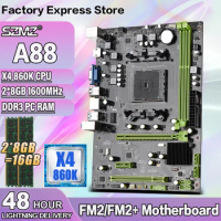 SZMZ AMD A88 Motherboard Set With Athlon X4 860K Processor+2*8G=16G DDR3 AMD Memory Placa Mae FM2 FM2+ A88X Motherboard Combo