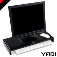 【YADI】空間大師-液晶螢幕增高架(鍵盤收納架)/鋼琴烤漆/全金屬材質-黑